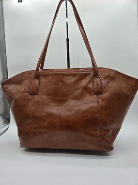 HOBO The Original Caramel Brown Leather Domed Tote Shoulder Bag Hobo Purse